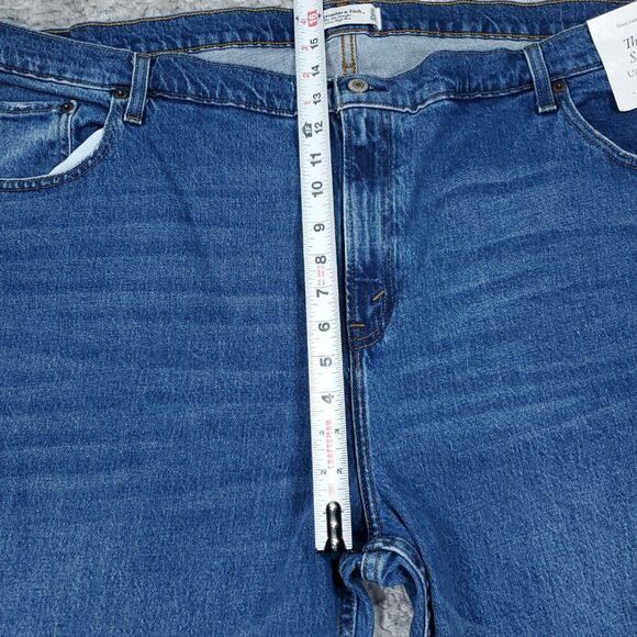 Abercrombie 90s Straight Ultra High Rise Jeans Blue Ripped Distressed Size 24 37 - Picture 11 of 11